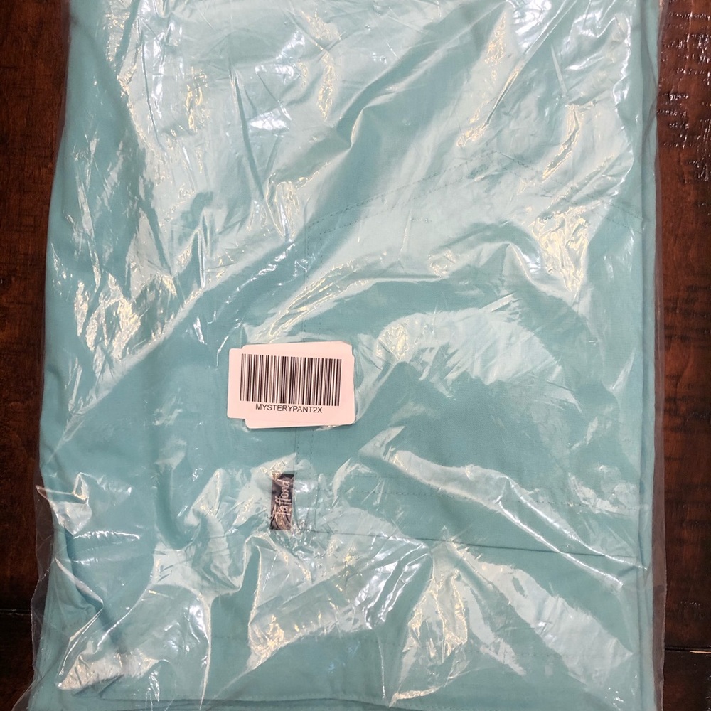 Scrub Pants w/ drawstring waist-Light teal-SZ 2XL